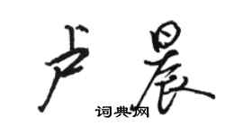 駱恆光盧晨行書個性簽名怎么寫