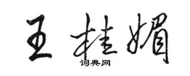 駱恆光王桂媚行書個性簽名怎么寫