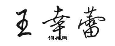 駱恆光王幸蕾行書個性簽名怎么寫