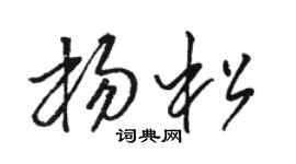 駱恆光楊松草書個性簽名怎么寫