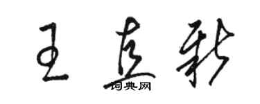 駱恆光王直新草書個性簽名怎么寫