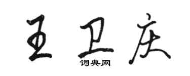 駱恆光王衛慶行書個性簽名怎么寫