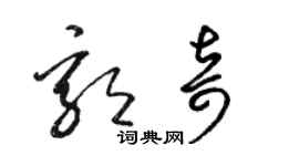 駱恆光郭奇草書個性簽名怎么寫