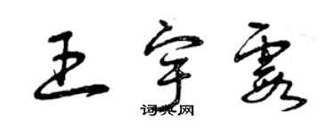 曾慶福王宇霞草書個性簽名怎么寫