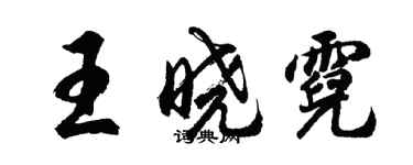 胡問遂王曉霓行書個性簽名怎么寫