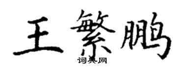 丁謙王繁鵬楷書個性簽名怎么寫