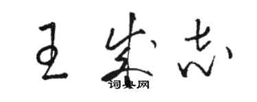 駱恆光王成志草書個性簽名怎么寫