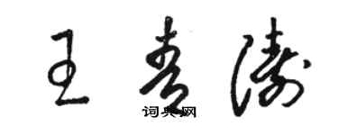 駱恆光王青濤草書個性簽名怎么寫