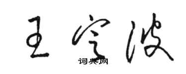 駱恆光王定波草書個性簽名怎么寫