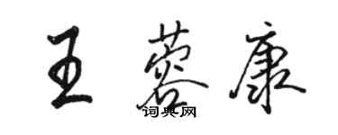 駱恆光王蓉康行書個性簽名怎么寫