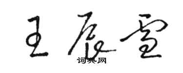 駱恆光王辰雪草書個性簽名怎么寫