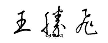 梁錦英王勝飛草書個性簽名怎么寫