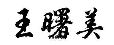 胡問遂王曙美行書個性簽名怎么寫