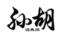 胡問遂孫胡行書個性簽名怎么寫