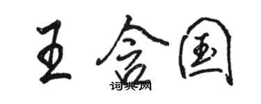 駱恆光王含國行書個性簽名怎么寫