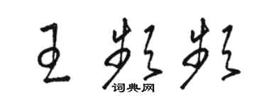 駱恆光王頻頻草書個性簽名怎么寫