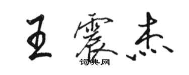 駱恆光王震傑行書個性簽名怎么寫