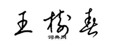 梁錦英王樹春草書個性簽名怎么寫