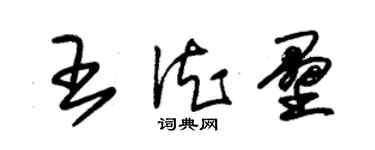 朱錫榮王德壘草書個性簽名怎么寫