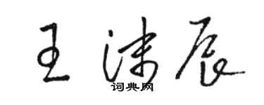 駱恆光王沫辰草書個性簽名怎么寫