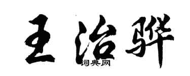 胡問遂王治驊行書個性簽名怎么寫