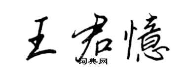 王正良王君憶行書個性簽名怎么寫