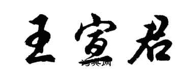 胡問遂王宣君行書個性簽名怎么寫