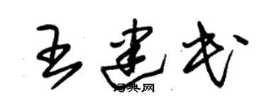 朱錫榮王建民草書個性簽名怎么寫