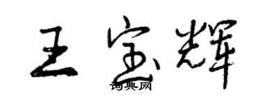 曾慶福王寶輝行書個性簽名怎么寫
