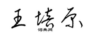 梁錦英王培原草書個性簽名怎么寫