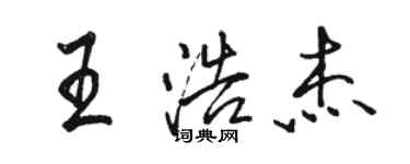 駱恆光王浩傑行書個性簽名怎么寫