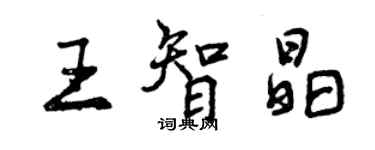 曾慶福王智晶行書個性簽名怎么寫