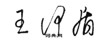 駱恆光王何盾草書個性簽名怎么寫