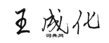 駱恆光王成化行書個性簽名怎么寫