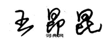 朱錫榮王昂昆草書個性簽名怎么寫