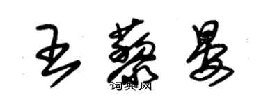 朱錫榮王藜晏草書個性簽名怎么寫