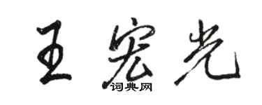 駱恆光王宏光行書個性簽名怎么寫