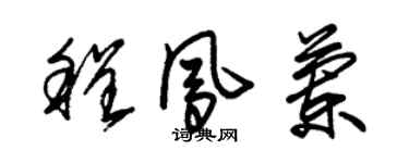 朱錫榮程鳳蘭草書個性簽名怎么寫