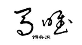 曾慶福馬唯草書個性簽名怎么寫