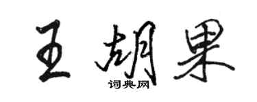 駱恆光王胡果行書個性簽名怎么寫