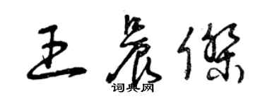 曾慶福王晨傑草書個性簽名怎么寫