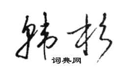 駱恆光韓杉草書個性簽名怎么寫