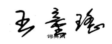 朱錫榮王童瑤草書個性簽名怎么寫