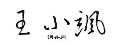 駱恆光王小颯草書個性簽名怎么寫