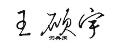 駱恆光王碩宇草書個性簽名怎么寫