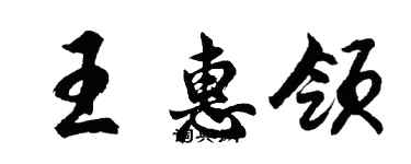 胡問遂王惠領行書個性簽名怎么寫