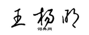 梁錦英王楊明草書個性簽名怎么寫