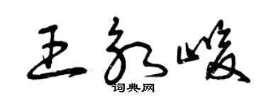 曾慶福王永峻草書個性簽名怎么寫