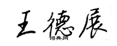 王正良王德展行書個性簽名怎么寫