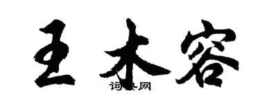 胡問遂王木容行書個性簽名怎么寫